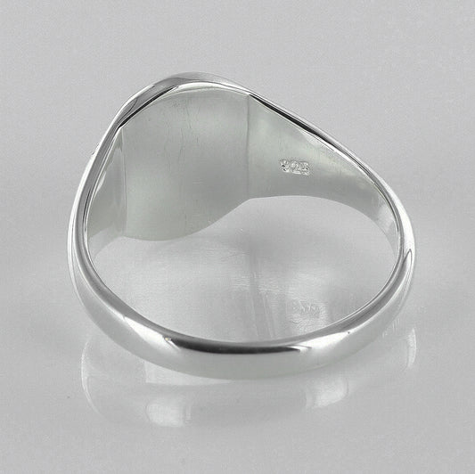 Oval-Shaped Signet Ring Sterling Silver
