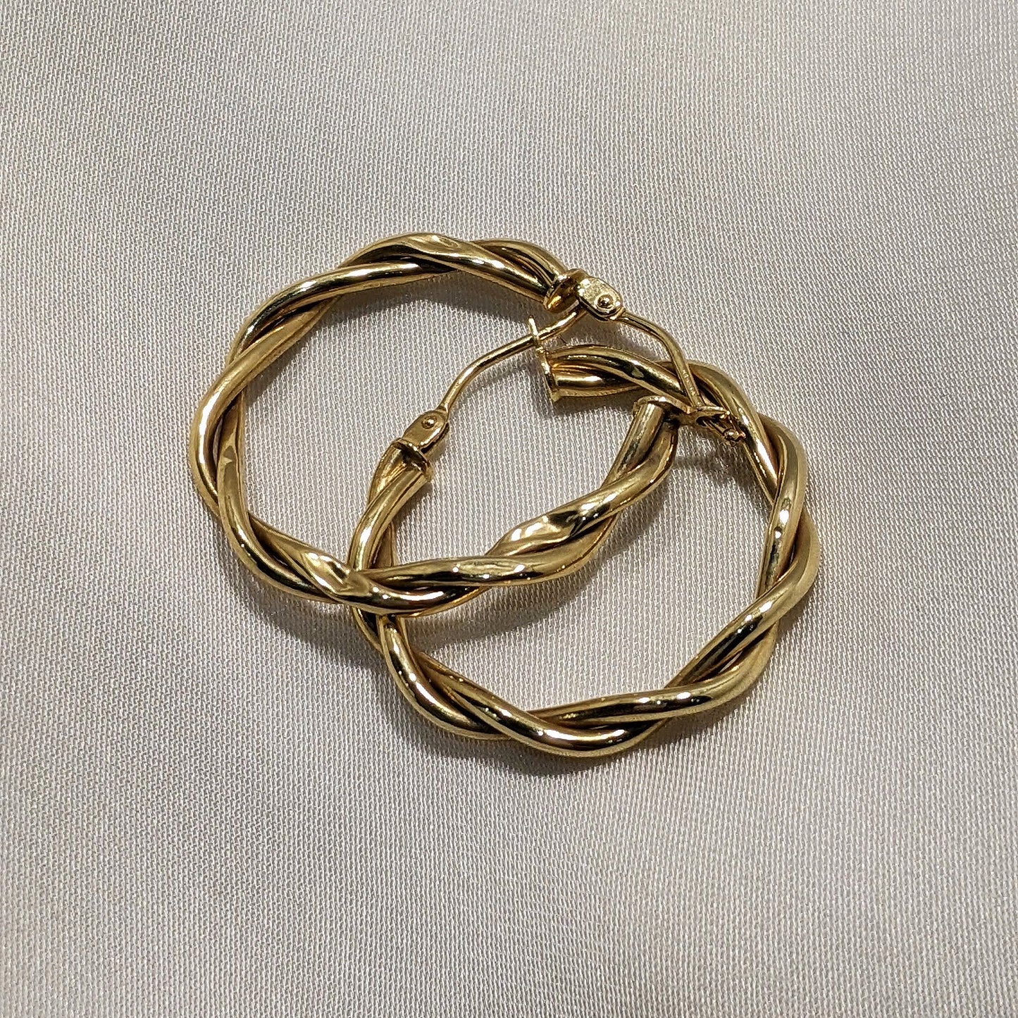 Stella Twisted Hoop Earrings 9ct Yellow Gold