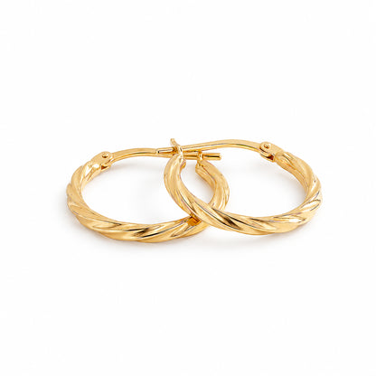 Mini Twist Hoop Vermeil Earrings