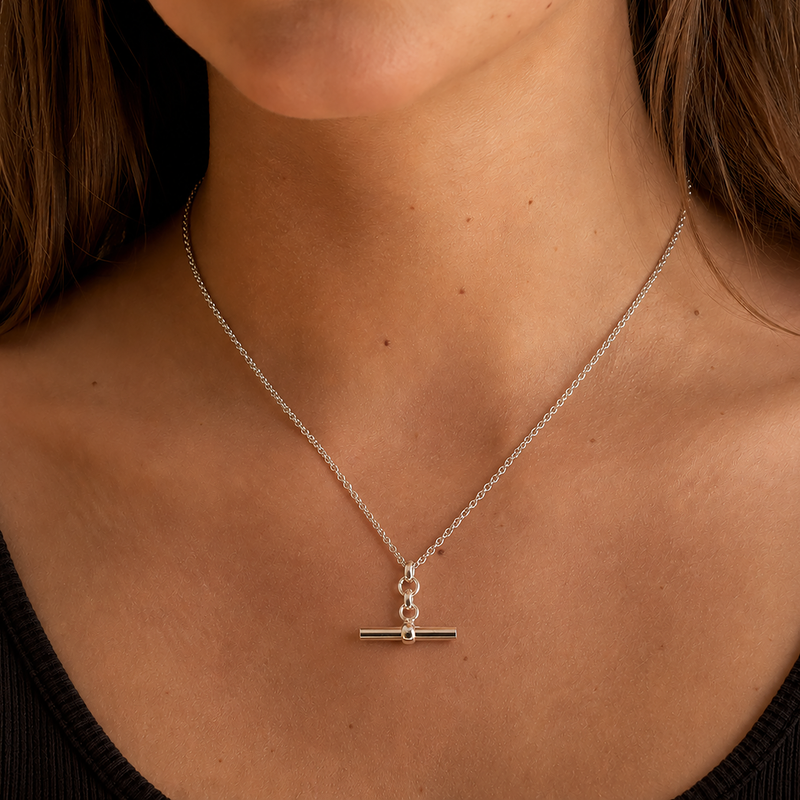 T-Bar Sterling Silver Necklace