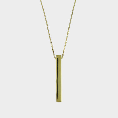 Gold-Plated Essential Bar Pendant