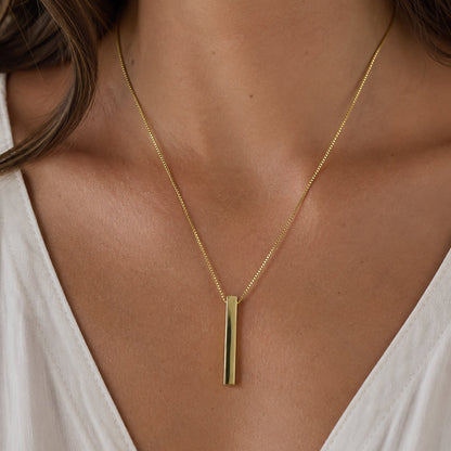 Gold-Plated Essential Bar Pendant