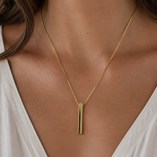 Gold-Plated Essential Bar Pendant