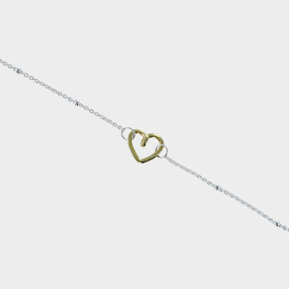 Gold Plated Signature Heart Bracelet