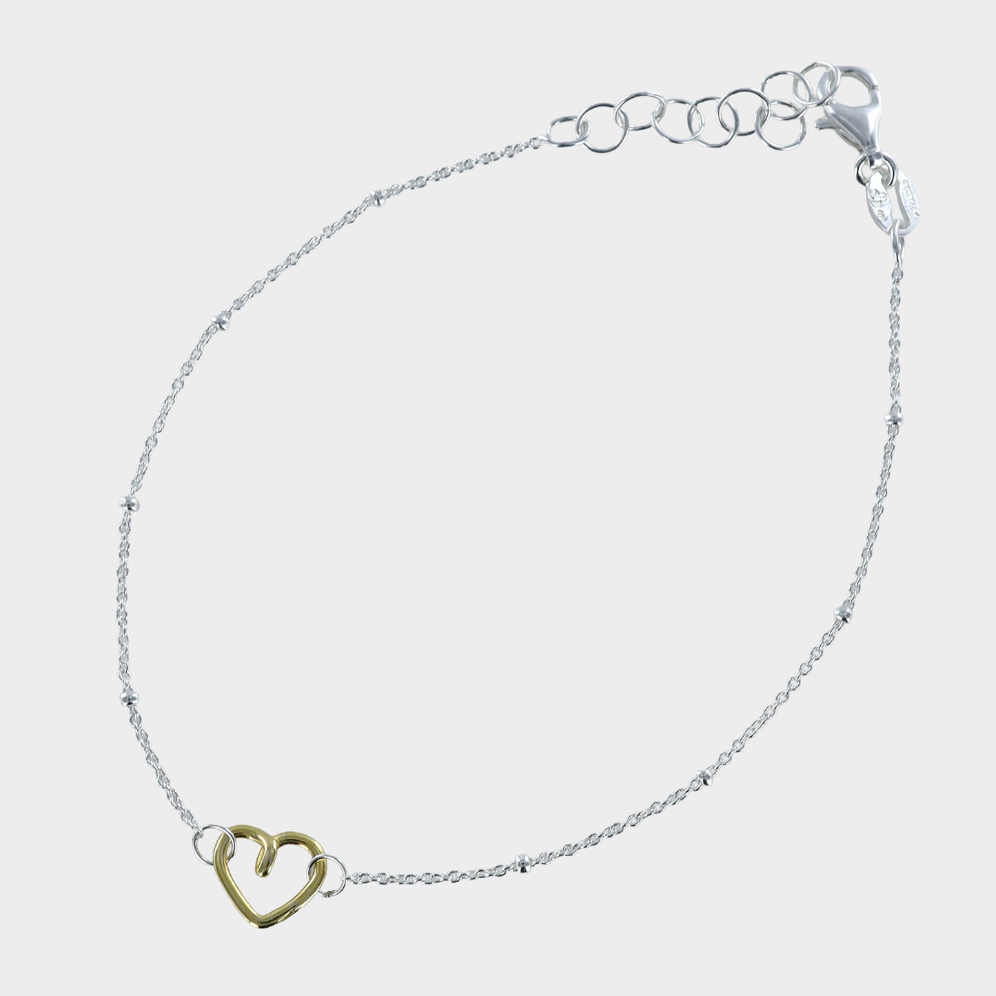 Gold Plated Signature Heart Bracelet