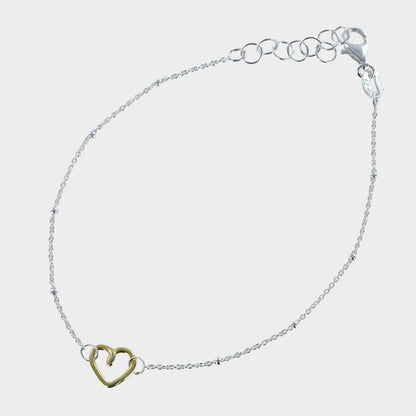 Gold Plated Signature Heart Bracelet