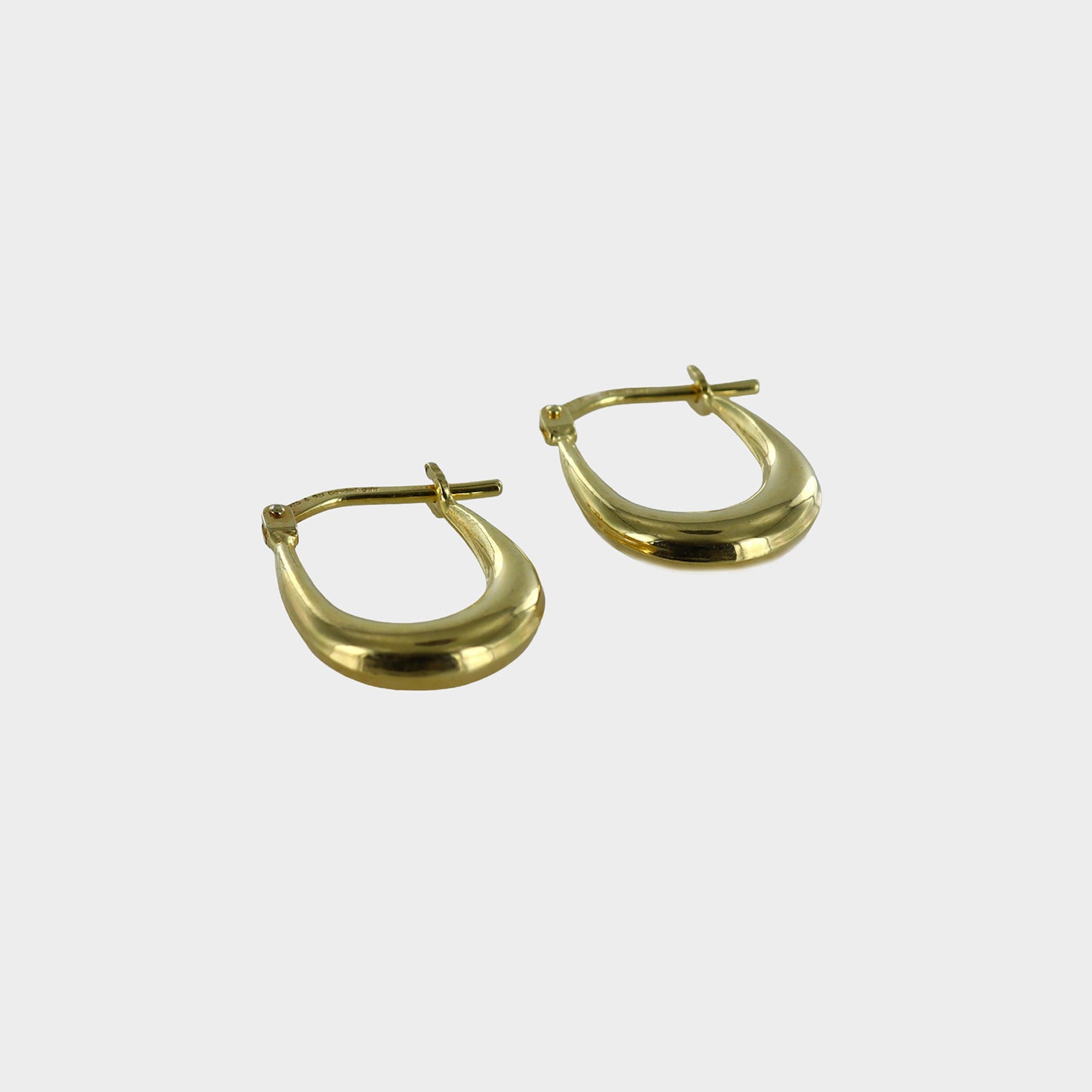 Bonded Elongated Gold Vermeil Hoops