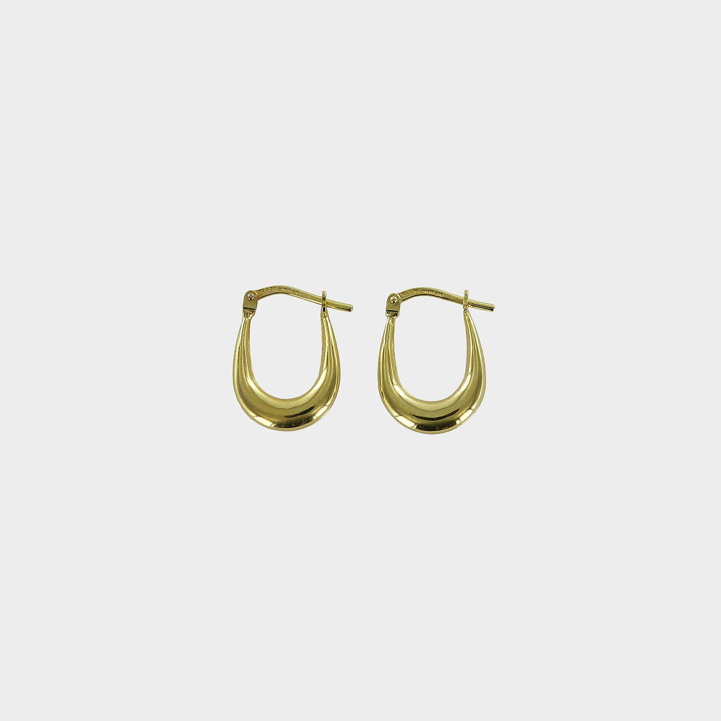 Bonded Elongated Gold Vermeil Hoops