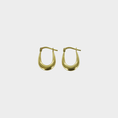 Bonded Elongated Gold Vermeil Hoops