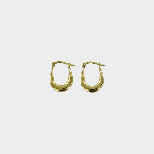 Bonded Elongated Gold Vermeil Hoops