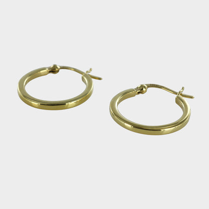Squared Hoops 20mm Gold Vermeil