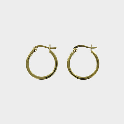 Squared Hoops 20mm Gold Vermeil