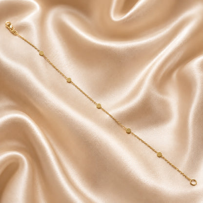 Fine Gold Disc Chain Bracelet 9ct Yellow Gold