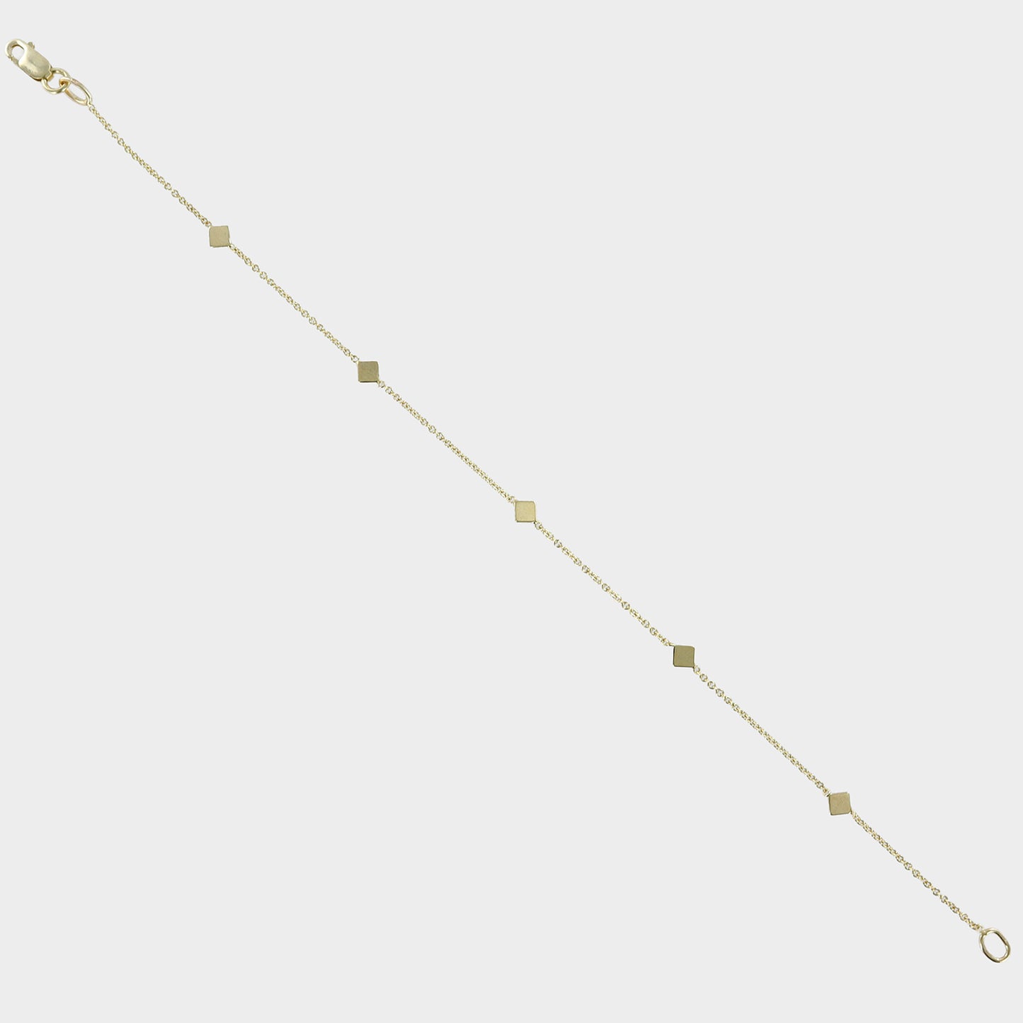 Diamond-Shaped Disc 9ct Yellow Gold Bracelet