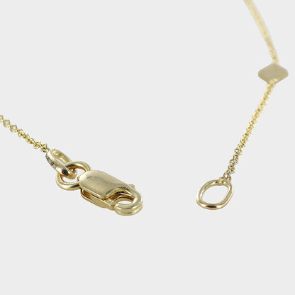 Diamond-Shaped Disc 9ct Yellow Gold Bracelet