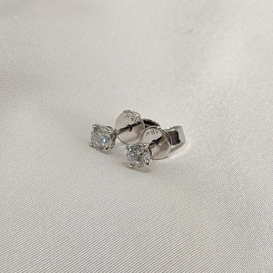 Diamond Stud Earrings 18ct White Gold