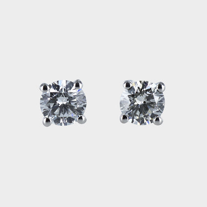 1.02ct Round Brilliant-Cut Lab-Grown Diamond Studs