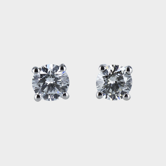 1.02ct Round Brilliant-Cut Lab-Grown Diamond Studs