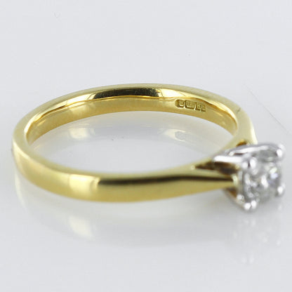 Tapered Diamond Engagement Ring 18ct Yellow Gold