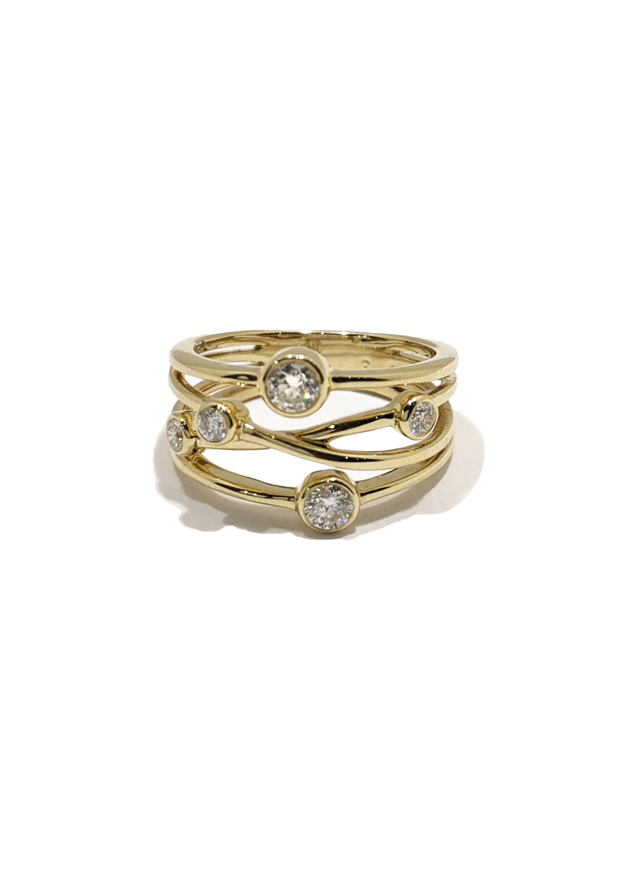 Diamond Wrap Ring 9ct Yellow Gold - Star Jewellers